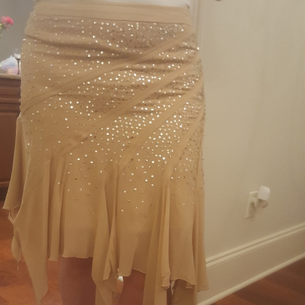 Beige tulle skirt
